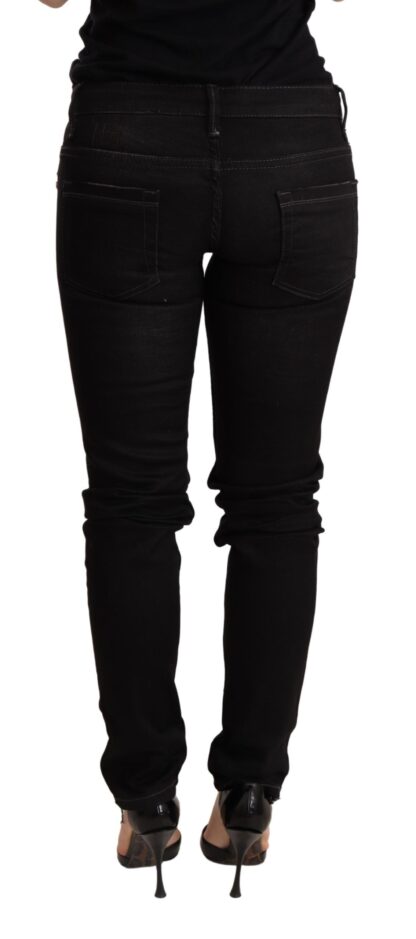 Acht - Chic Black Low Waist Skinny Denim