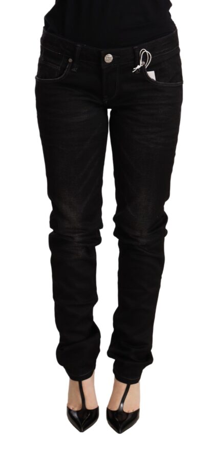 Acht - Sleek Black Wash Skinny Jeans