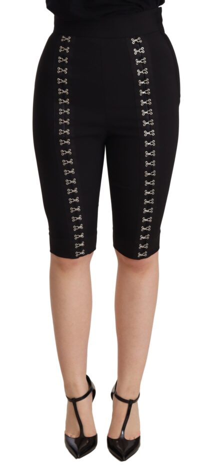 Dolce & Gabbana - Elegant High Waist Black Wool Shorts