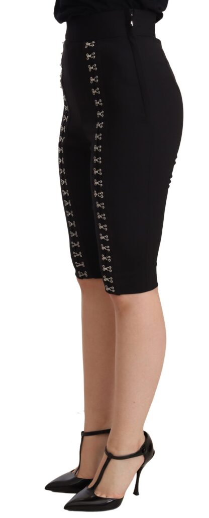 Dolce & Gabbana - Elegant High Waist Black Wool Shorts