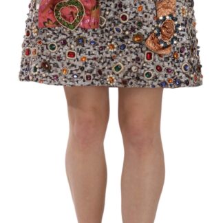 Dolce & Gabbana - Floral Jacquard Asymmetrical Mini Skirt