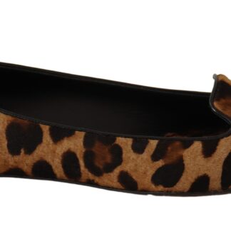 Dolce & Gabbana - Elegant Leopard Print Flat Loafers