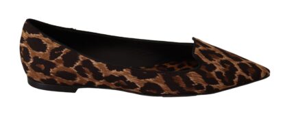 Dolce & Gabbana - Chic Leopard Print Cotton Loafers