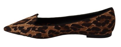 Dolce & Gabbana - Chic Leopard Print Cotton Loafers