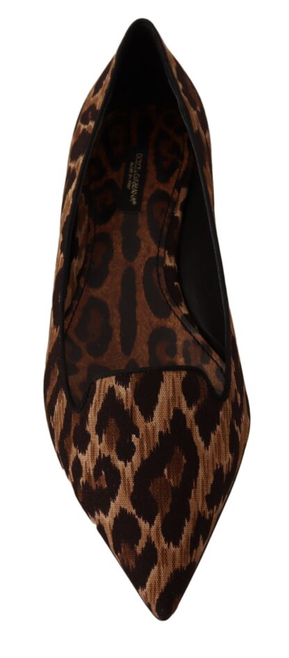 Dolce & Gabbana - Chic Leopard Print Cotton Loafers