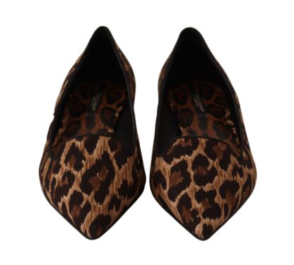 Dolce & Gabbana - Chic Leopard Print Cotton Loafers