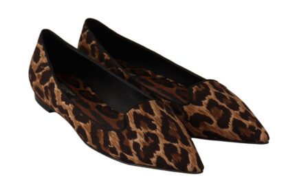 Dolce & Gabbana - Chic Leopard Print Cotton Loafers