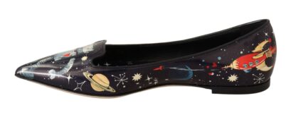 Dolce & Gabbana - Elegant Outer Space Print Flat Loafers