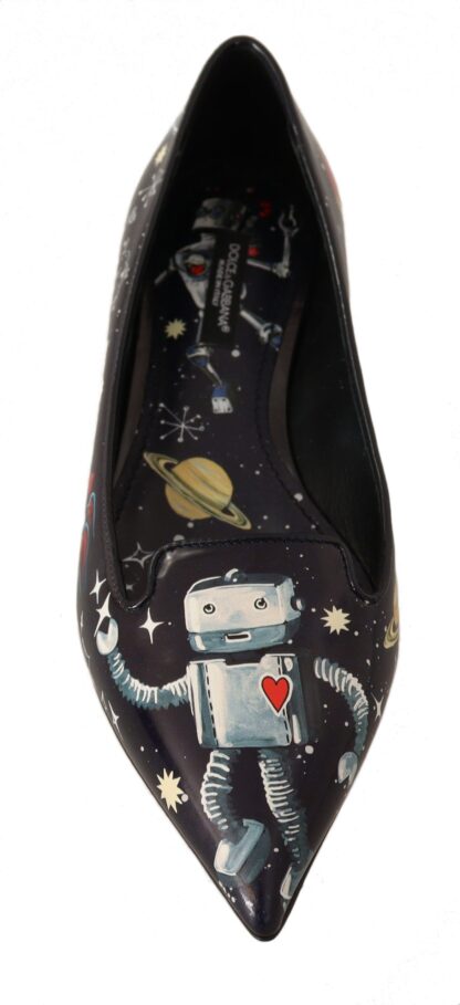 Dolce & Gabbana - Elegant Outer Space Print Flat Loafers