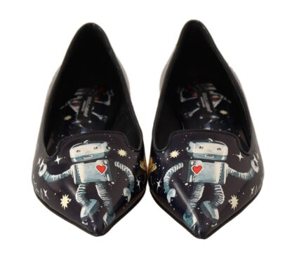 Dolce & Gabbana - Elegant Outer Space Print Flat Loafers