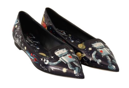 Dolce & Gabbana - Elegant Outer Space Print Flat Loafers