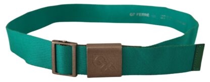 GF Ferre - Elegant Green Adjustable Cotton Belt