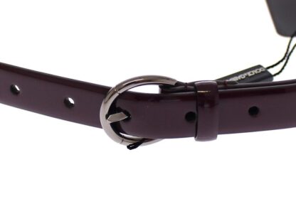 Dolce & Gabbana - Elegant Purple Leather Belt - Italian Elegance