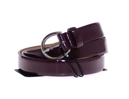 Dolce & Gabbana - Elegant Purple Leather Belt - Italian Elegance