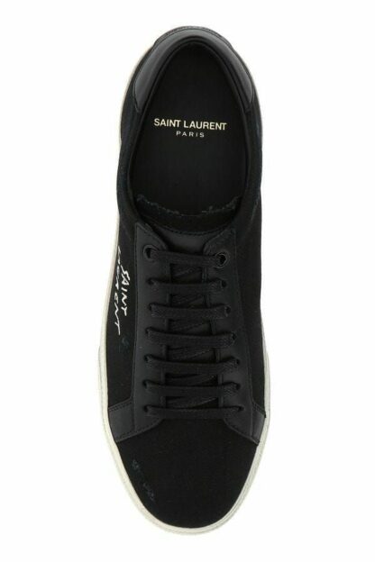 Saint Laurent - Sleek Black Canvas & Leather Low-Top Sneakers