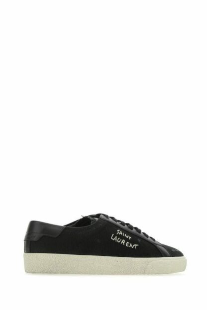 Saint Laurent - Sleek Black Canvas & Leather Low-Top Sneakers