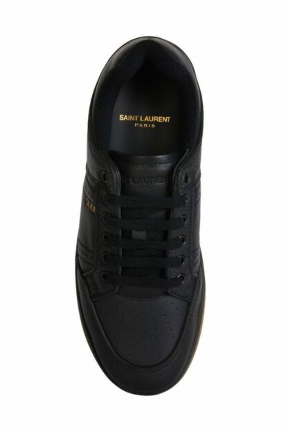 Saint Laurent - Elegant Black Low-Top Leather Sneakers