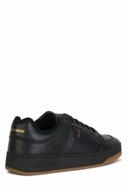 Saint Laurent - Elegant Black Low-Top Leather Sneakers