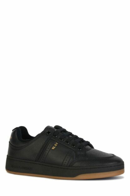 Saint Laurent - Elegant Black Low-Top Leather Sneakers