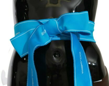 Dolce & Gabbana - Elegant Bow Snap Blue Waist Belt