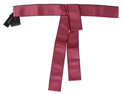 Dolce & Gabbana - Elegant Pink Silk Wide Waist Belt