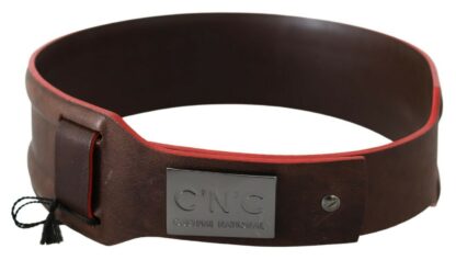 Costume National - Elegant Dark Brown Leather Fashion Belt