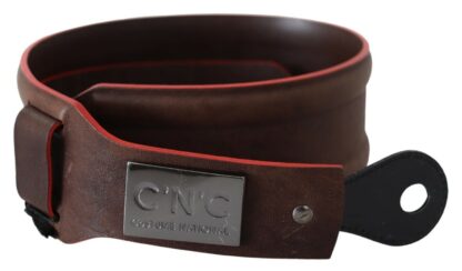 Costume National - Elegant Dark Brown Leather Fashion Belt