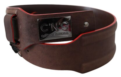 Costume National - Elegant Dark Brown Leather Fashion Belt