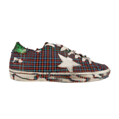 Golden Goose - Chic Houndstooth Glitter Sneakers