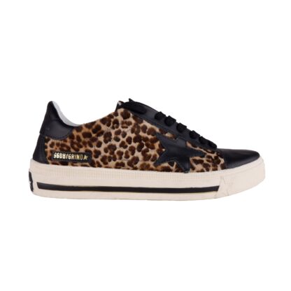 Golden Goose - Exclusive Black Leather & Leopard Print Sneakers