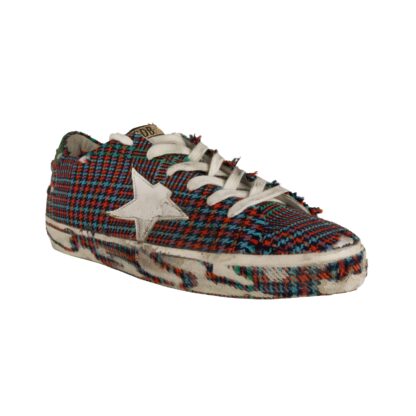 Golden Goose - Chic Houndstooth Glitter Sneakers