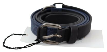 Costume National - Elegant Black Leather Adjustable Belt