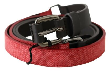 Costume National - Elegant Red Brown Leather Fashion Belt