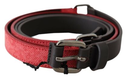 Costume National - Elegant Red Brown Leather Fashion Belt