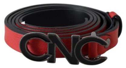 Costume National - Elegant Red Leather Waist Belt