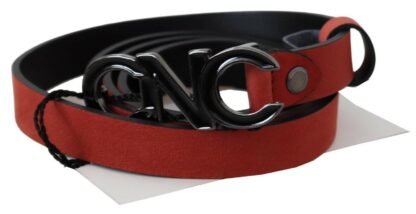 Costume National - Elegant Blood Red Leather Belt