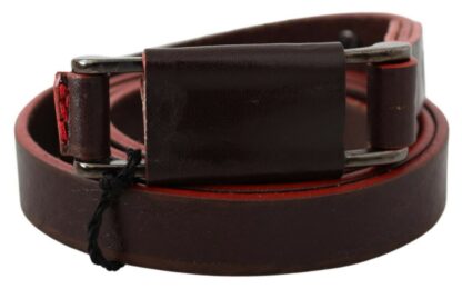 Costume National - Elegant Brown Leather Fashion Belt