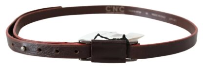 Costume National - Elegant Brown Leather Fashion Belt