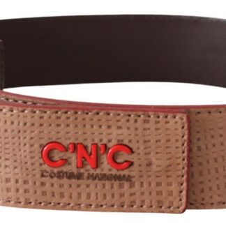 Costume National - Elegant Leather Fashion Belt in Rich Brown