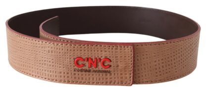 Costume National - Elegant Beige Leather Fashion Belt