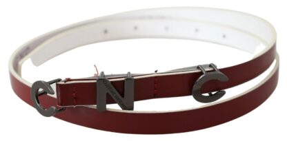 Costume National - Chic Maroon Leather Fashion Belt