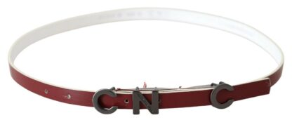 Costume National - Chic Maroon Leather Fashion Belt