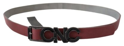 Costume National - Elegant Maroon Leather Fashion Belt