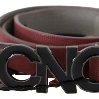 Costume National - Chic White Leather Logo Belt