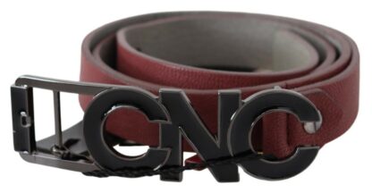 Costume National - Elegant Maroon Leather Fashion Belt