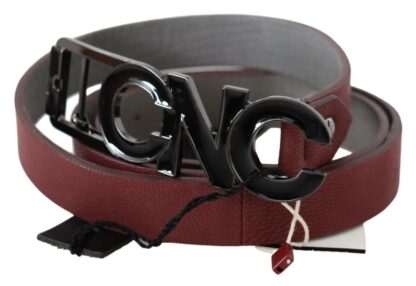 Costume National - Elegant Maroon Leather Fashion Belt