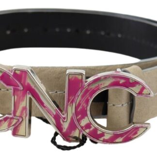 Costume National - Chic Sky Blue Leather Belt - Buckle Up in Style