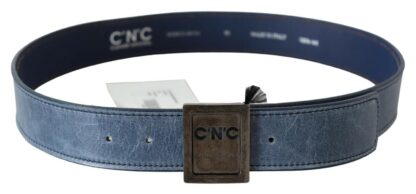 Costume National - Elegant Blue Leather Fashion Belt