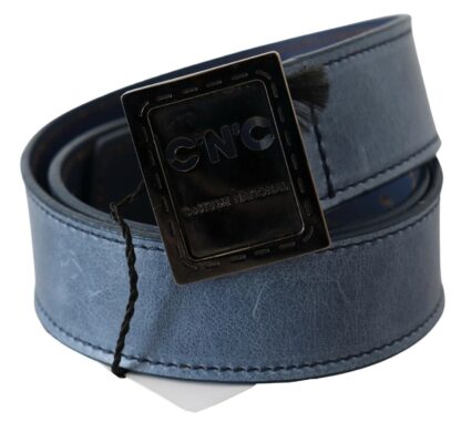 Costume National - Elegant Blue Leather Fashion Belt