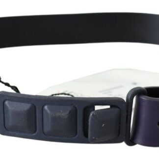 Costume National - Maroon & Black Italian Leather Fashion Belt